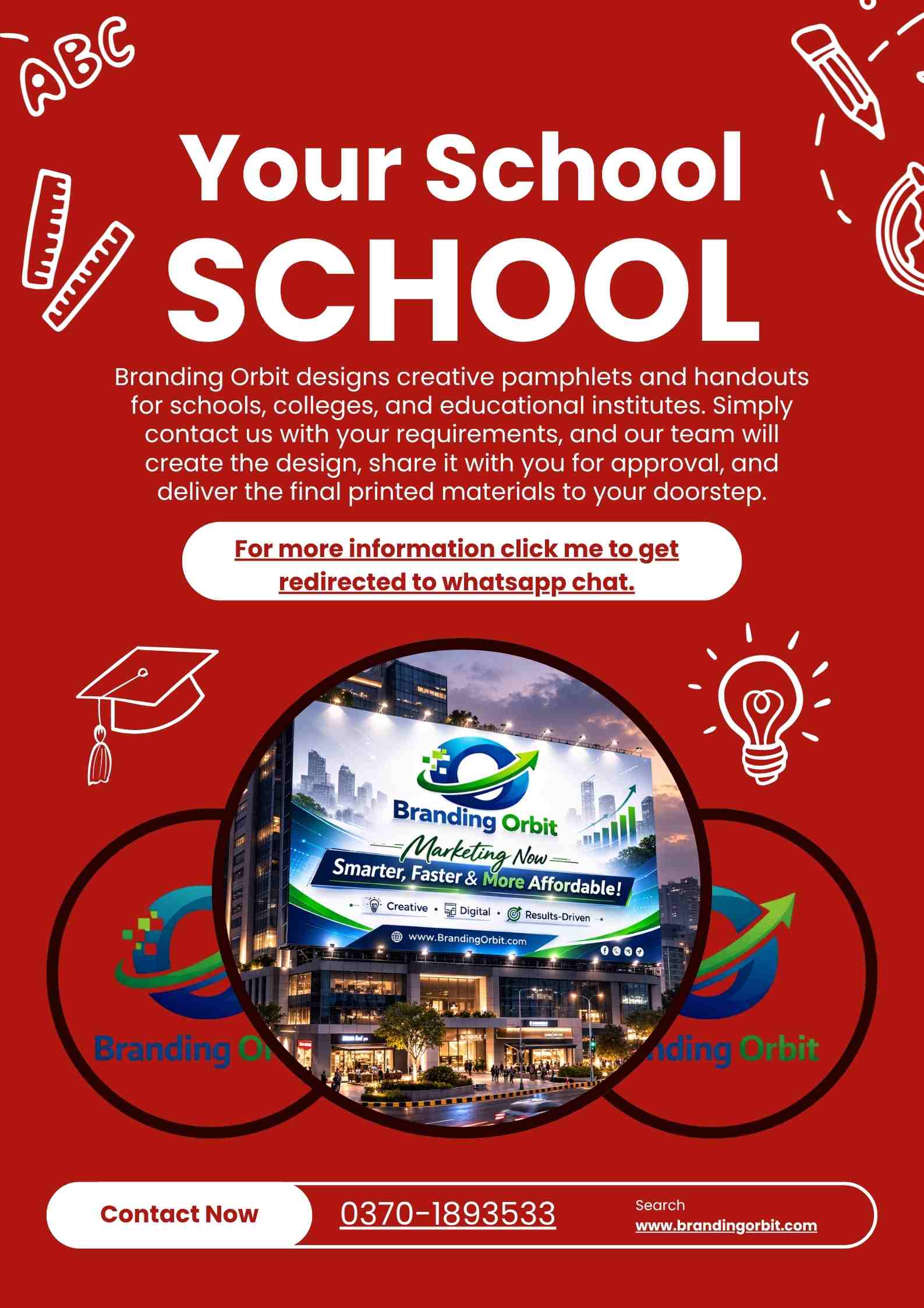 Educational institute pamphlet design for schools and colleges promotion