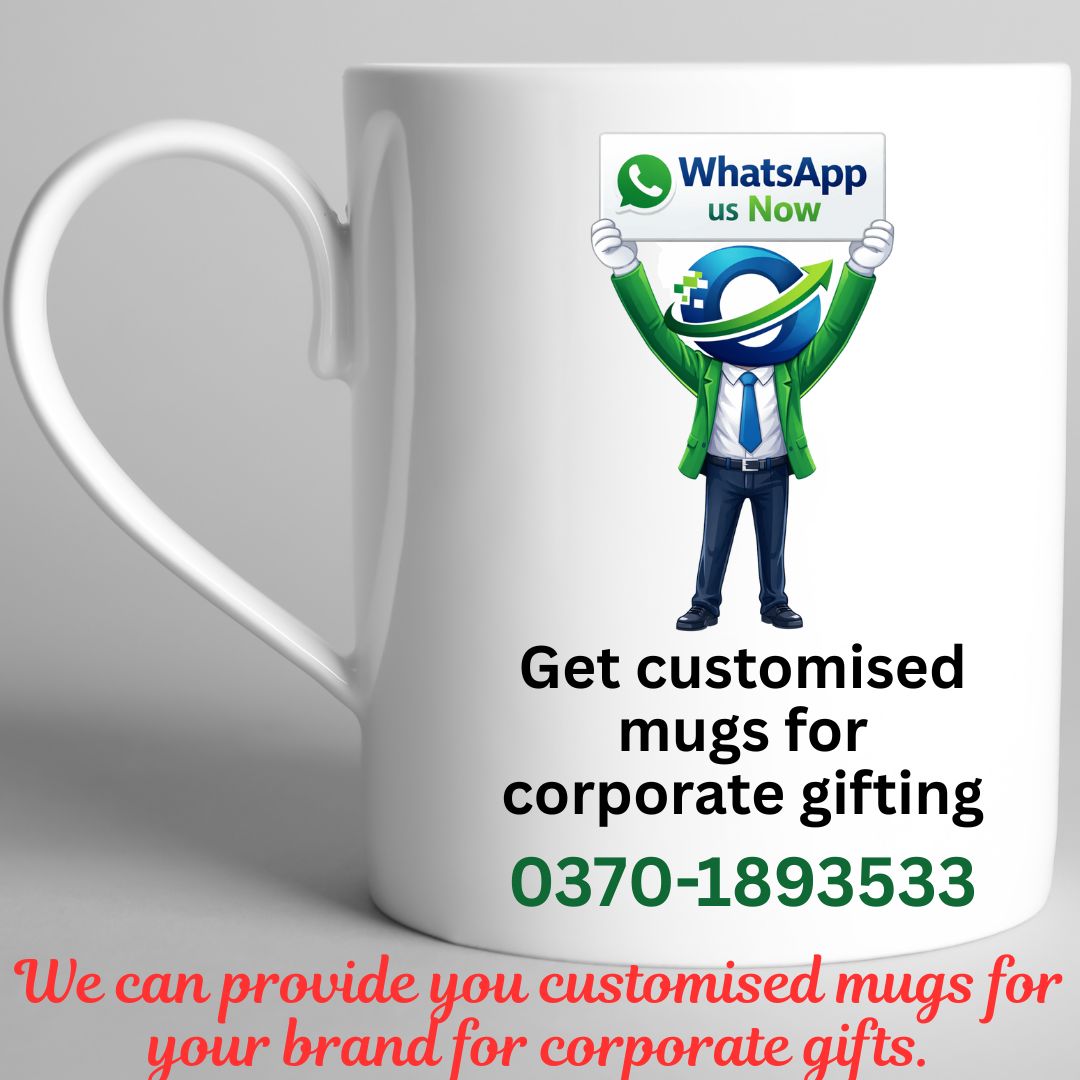 Custom mug design for corporate gifting and branding promotion